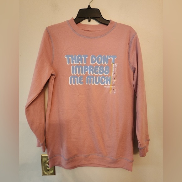 Shania Twain That Don't Impress Me Much Graphic Sweatshirt pink Size small - Picture 1 of 4
